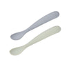 Beaba 1st Stage Silicone Spoons 2 Pack - Misty Green/Pebble