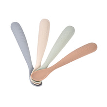 Load image into Gallery viewer, Beaba 1st Stage Silicone Spoons 4 Pack - Natural