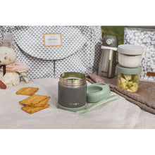 Load image into Gallery viewer, Beaba Thermo Portion Stainless Steel Isothermal Food Container 300 ml (mineral grey/sage green)