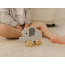 Load image into Gallery viewer, Bubble Wooden Elephant Pull Along Toy