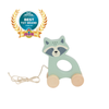 Bubble Wooden Raccoon Pull Along Toy