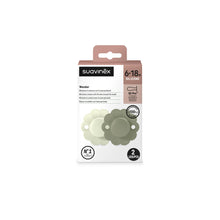Load image into Gallery viewer, Suavinex Wonder Soother 6-18 Months 2 Pack - Almost Aqua/Hedge Green