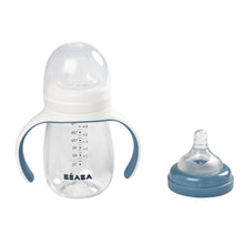 Load image into Gallery viewer, Beaba 2-in-1 Bottle to Sippy Learning Cup 210ml - Windy Blue