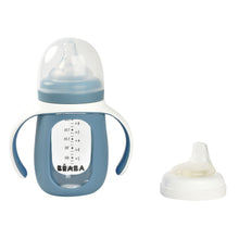 Load image into Gallery viewer, Glass Bottle with Silicone Protective Sleeve 210ml - Blue