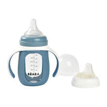 Load image into Gallery viewer, Glass Bottle with Silicone Protective Sleeve 210ml - Blue