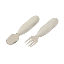 Load image into Gallery viewer, Beaba Fork & Spoon Stainless Steel Pre-Cutlery - Velvet Grey