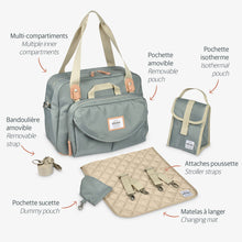 Load image into Gallery viewer, Beaba Geneva II Changing Bag - Water Green