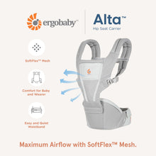 Load image into Gallery viewer, Ergobaby Alta Hip Seat Baby Carrier - Pearl Grey