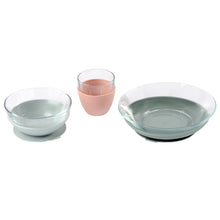 Load image into Gallery viewer, Beaba Duralex Glass Meal Set With Soft Protective Suction Pad - Eucalyptus
