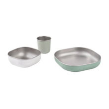 Load image into Gallery viewer, Beaba Stainless steel meal set - Sage green
