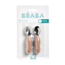 Load image into Gallery viewer, Beaba Fork &amp; Spoon Stainless Steel Pre-Cutlery - Pralin
