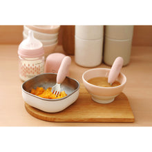 Load image into Gallery viewer, Beaba Fork &amp; Spoon Stainless Steel Pre-Cutlery - Cotton Candy
