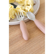 Load image into Gallery viewer, Beaba Fork &amp; Spoon Stainless Steel Pre-Cutlery - Cotton Candy
