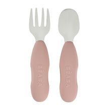 Load image into Gallery viewer, Beaba Fork &amp; Spoon Stainless Steel Pre-Cutlery - Cotton Candy
