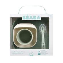 Load image into Gallery viewer, Beaba Silicone Suction Meal Set - Sage/Misty Green
