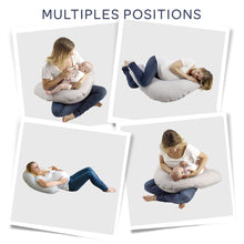Load image into Gallery viewer, Beaba Big Flopsy Maternity &amp; Nursing Pillow - Print Linen Natural
