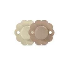 Load image into Gallery viewer, Suavinex Wonder SX Pro Soother 6-18 Months 2 Pack - Whitecap Grey/Raw Umber
