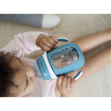 Load image into Gallery viewer, Glass Bottle with Silicone Protective Sleeve 210ml - Blue
