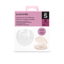 Load image into Gallery viewer, Suavinex Silicone Nipple Shields with Storage Box - S (21mm)
